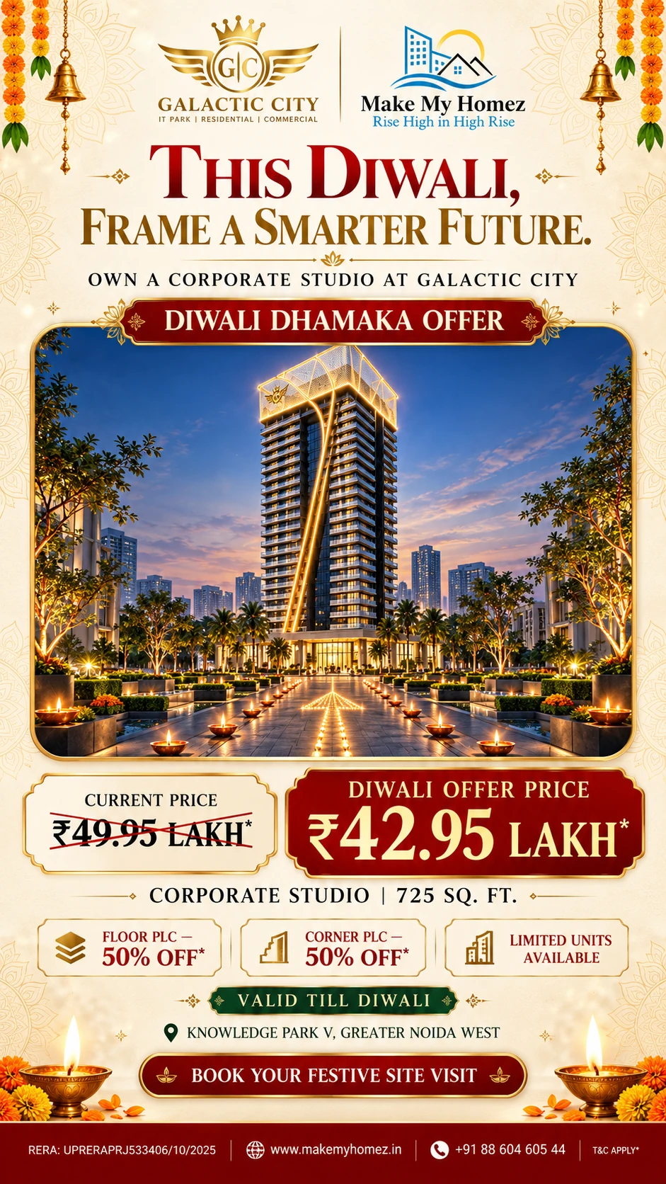 Corporate studio Diwali campaign poster